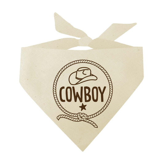 Cowboy Halloween Triangle Dog Bandana