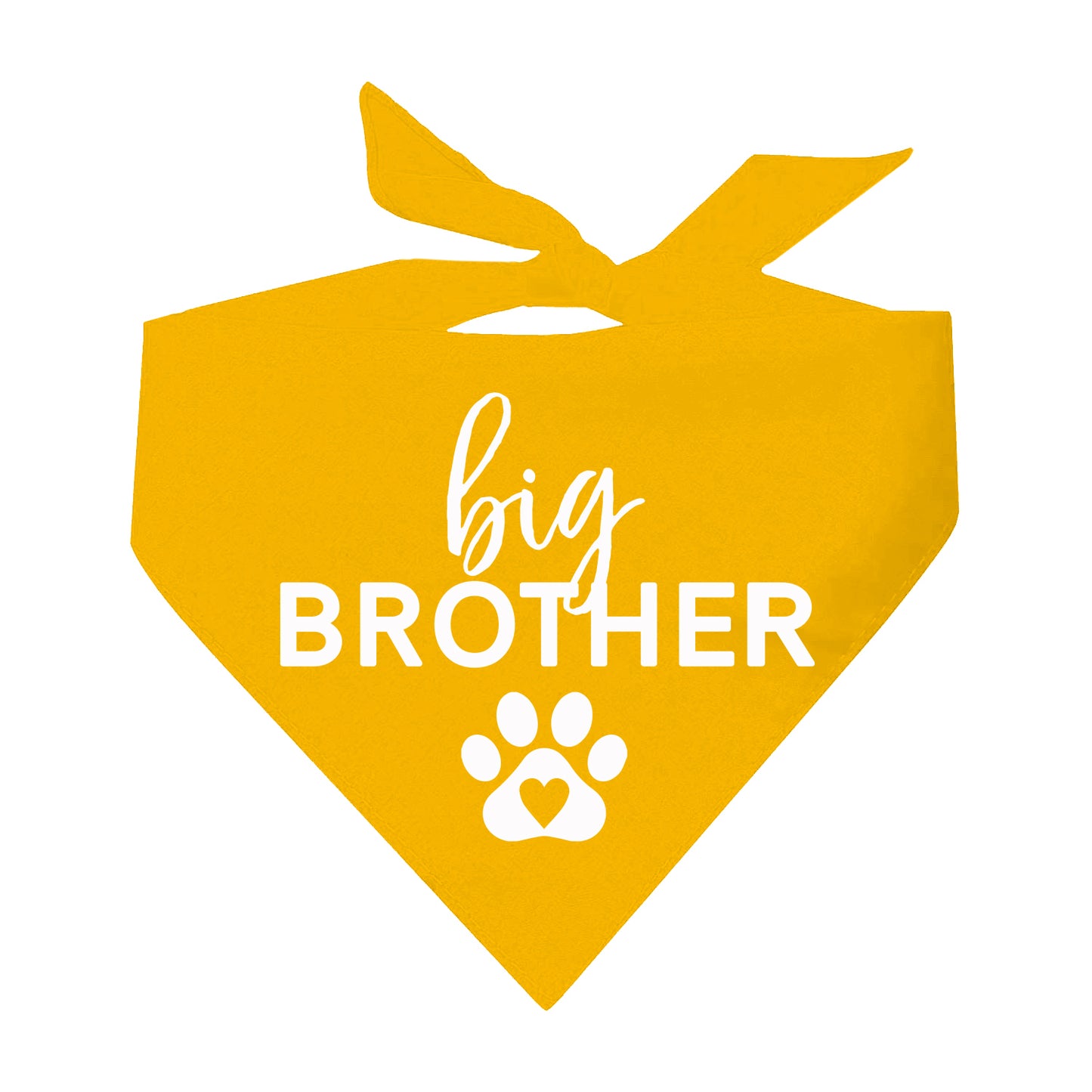Big Brother Heart Paw Triangle Dog Bandana