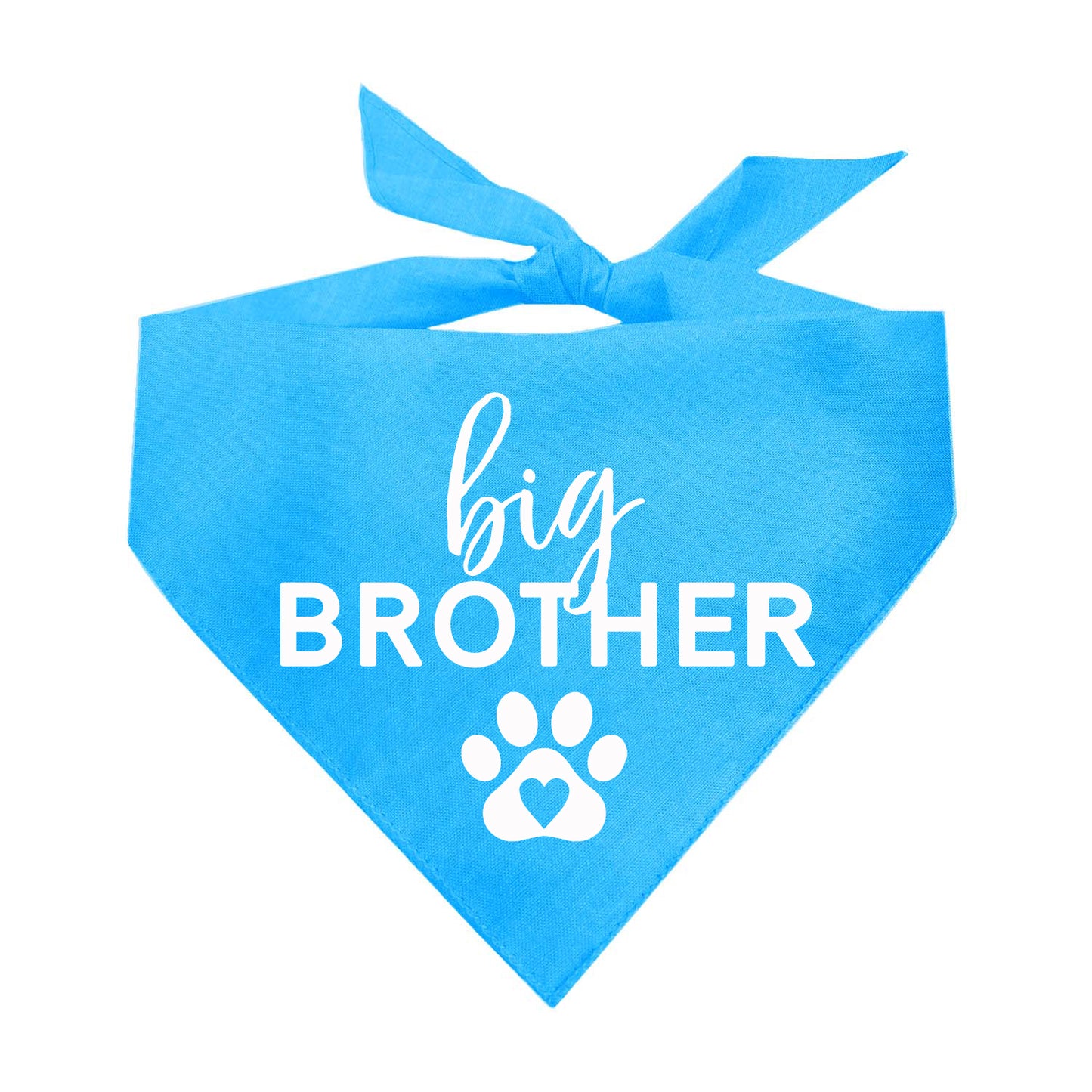 Big Brother Heart Paw Triangle Dog Bandana