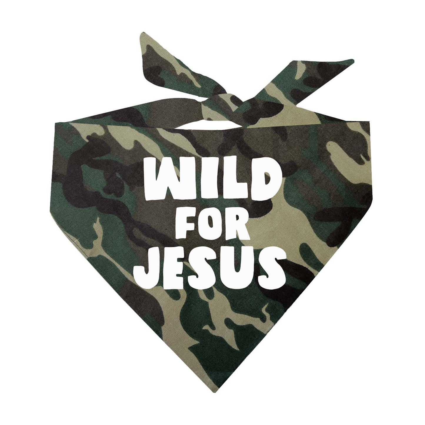 Wild For Jesus Triangle Dog Bandana (Assorted Colors Available)