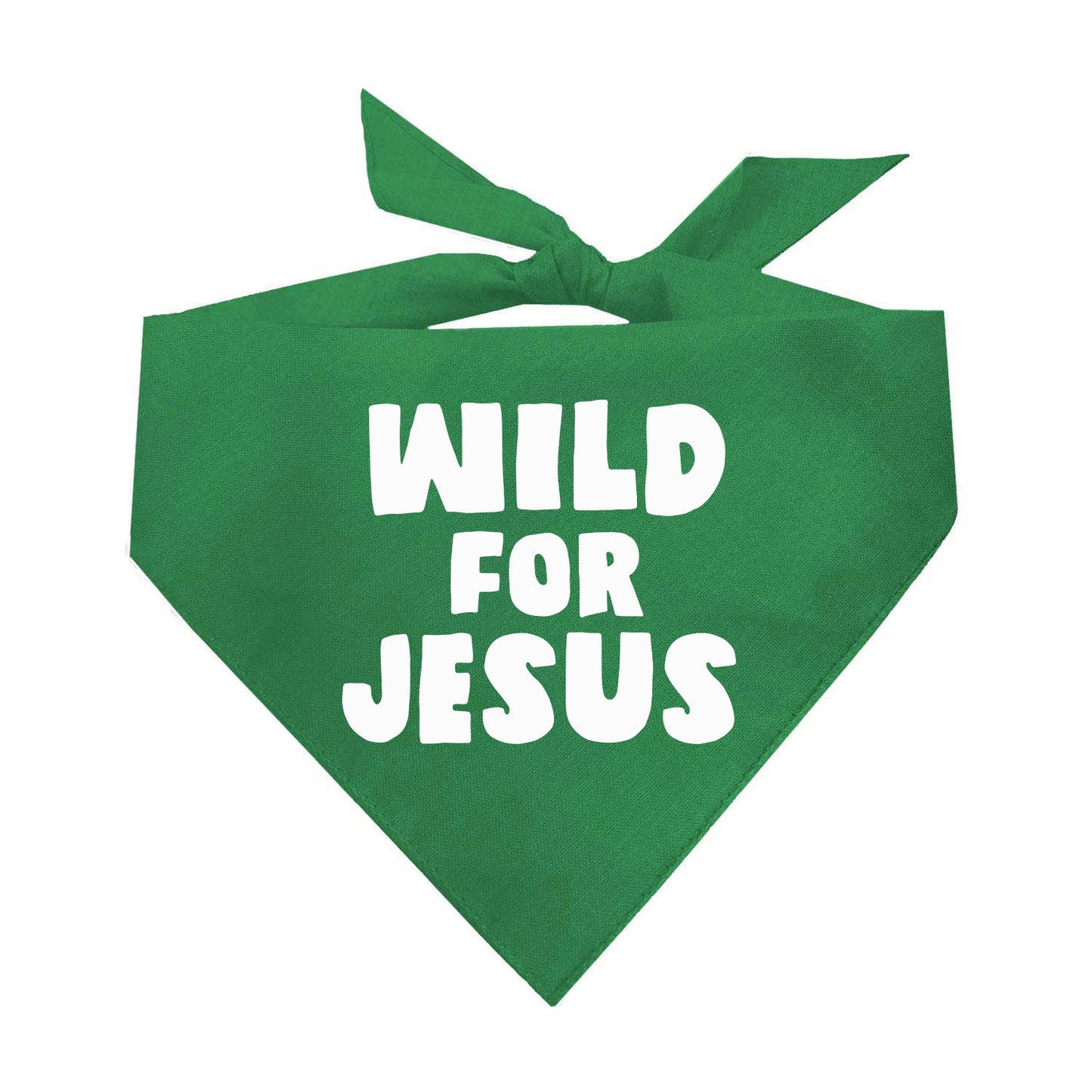 Wild For Jesus Triangle Dog Bandana (Assorted Colors Available)