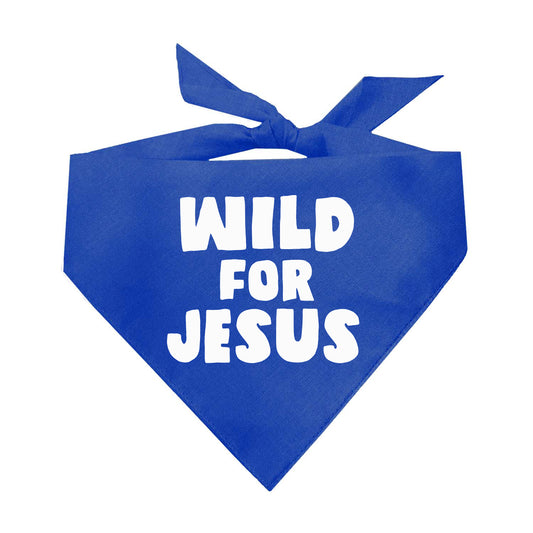 Wild For Jesus Triangle Dog Bandana (Assorted Colors Available)