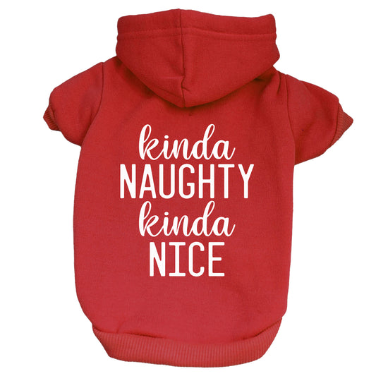 Kinda Naughty Kinda Nice Dog Hoodie