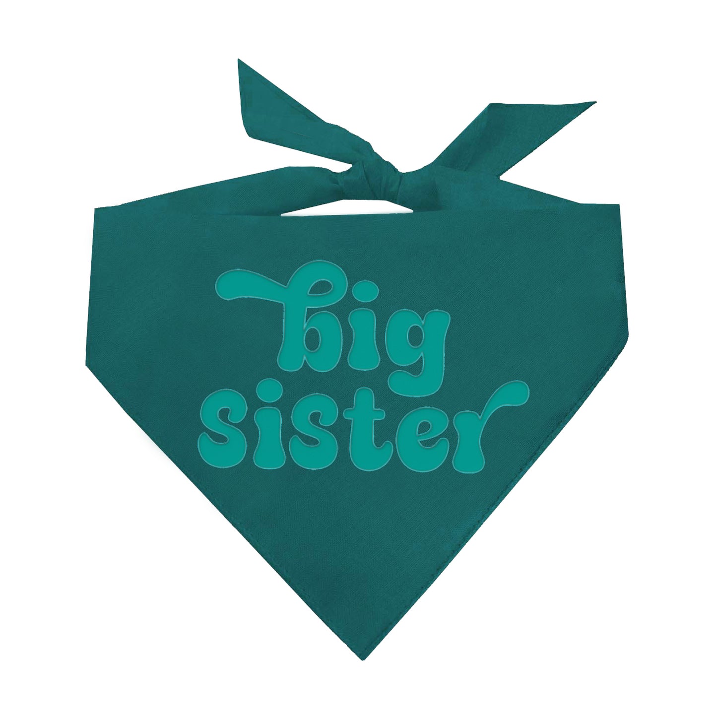 Big Sister Dog Bandana – Baby Announcement with Puff Print | Natural Cotton Pet Accessory