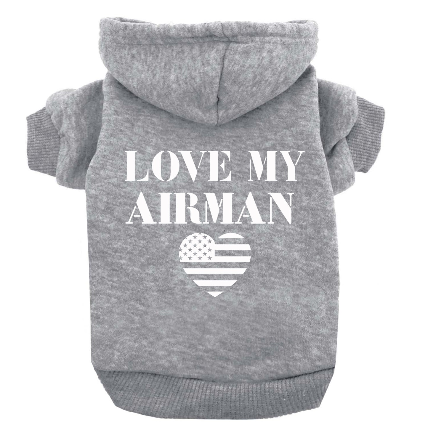 Love My Airman Dog Hoodie