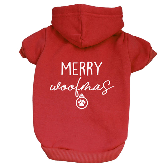 Merry Woofmas Dog Hoodie