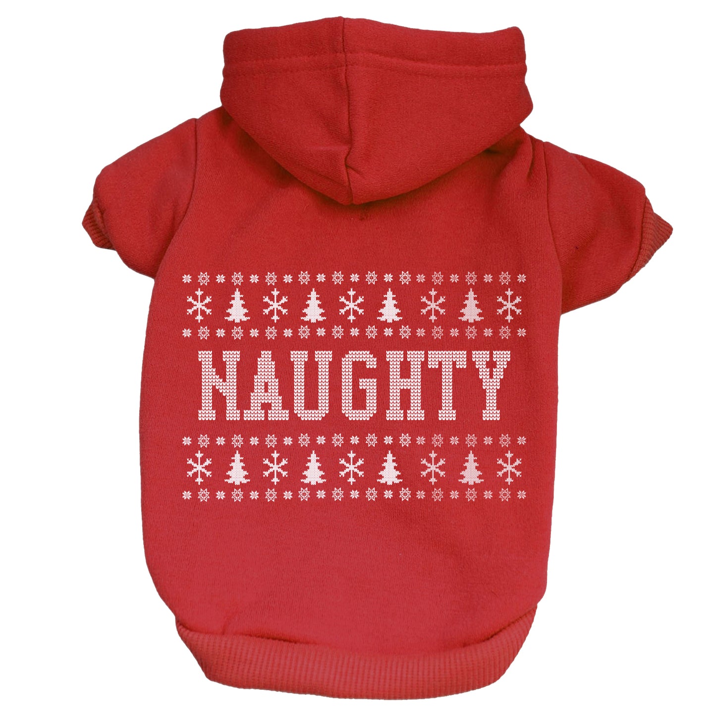 Naughty Ugly Sweater Dog Hoodie