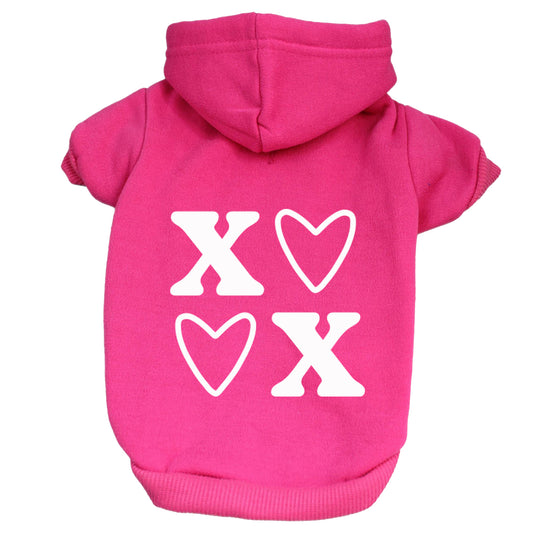 XOXO Valentine's Day Dog Hoodie