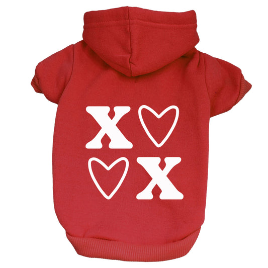 XOXO Valentine's Day Dog Hoodie