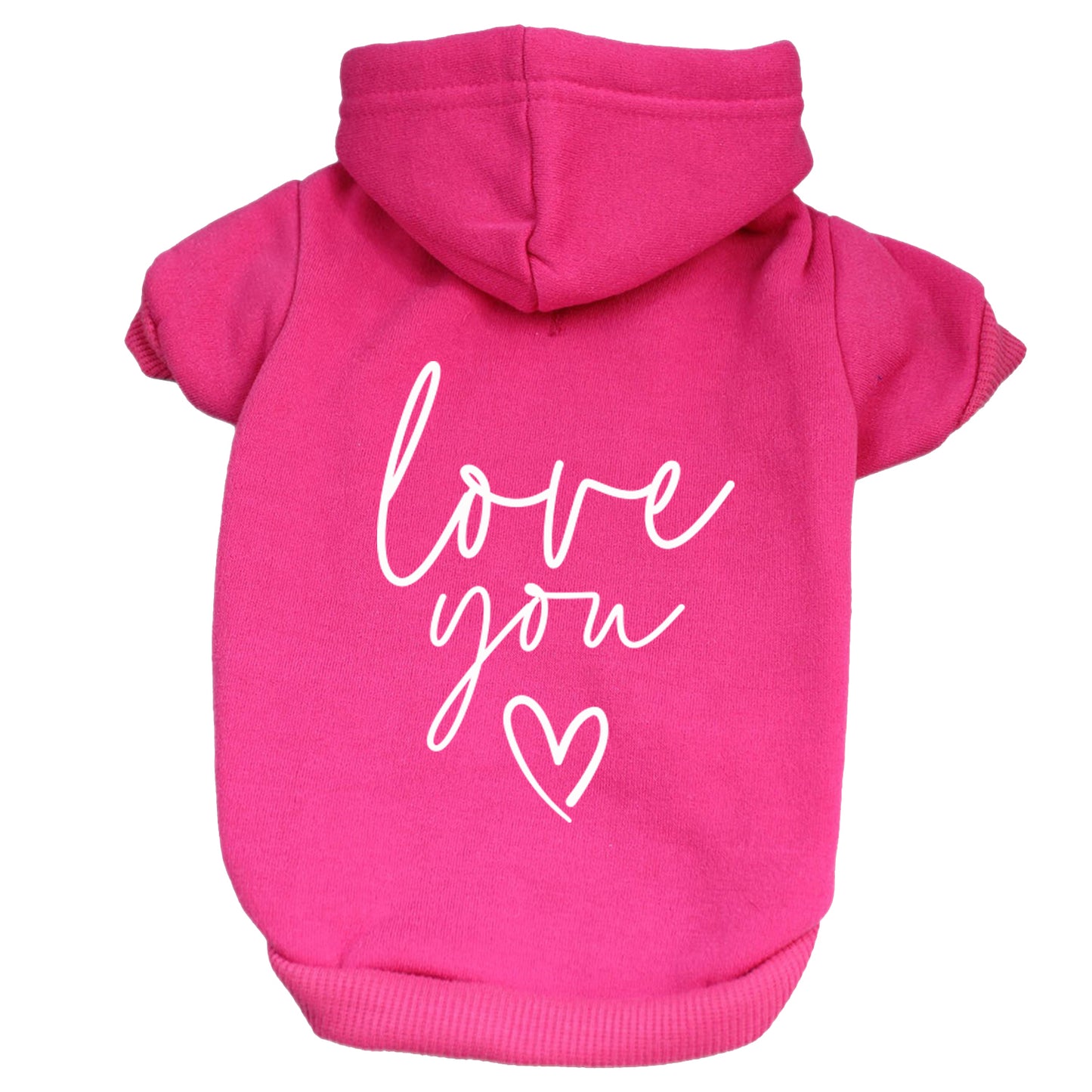 Love You Valentine's Day Dog Hoodie
