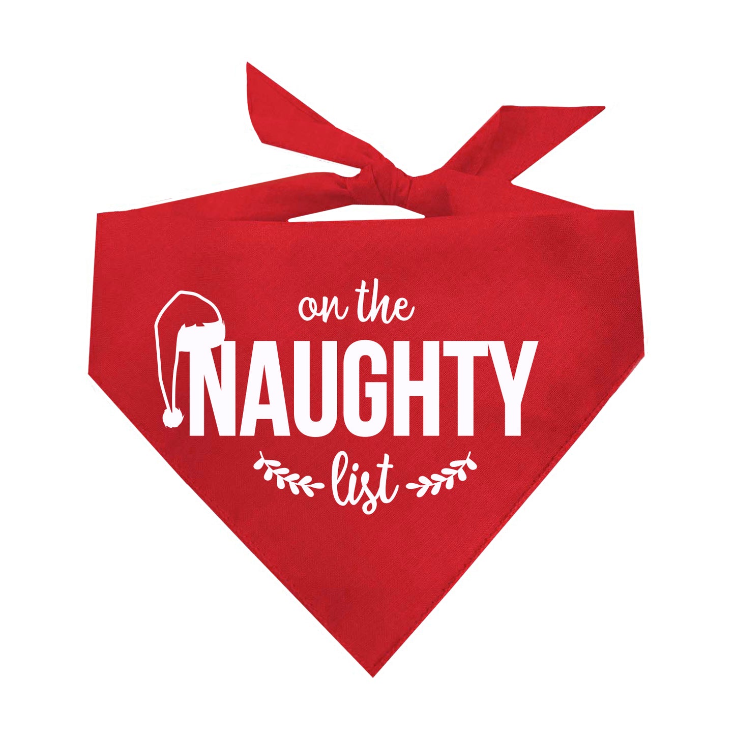 On The Naughty List Christmas Dog Bandana