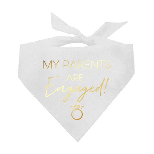 My Parents Are Engaged Metallic Dog Bandana