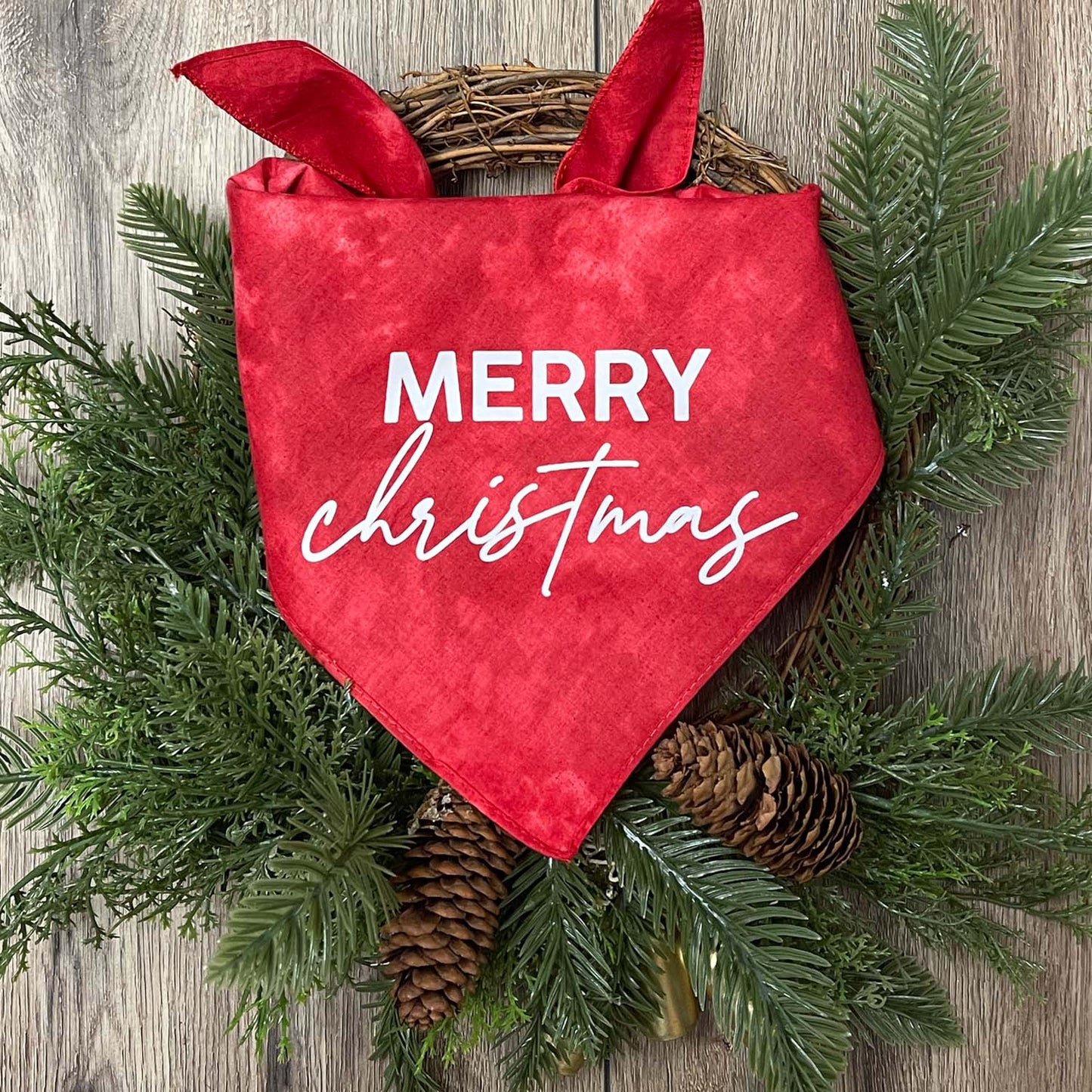 Merry Christmas Triangle Dog Bandana