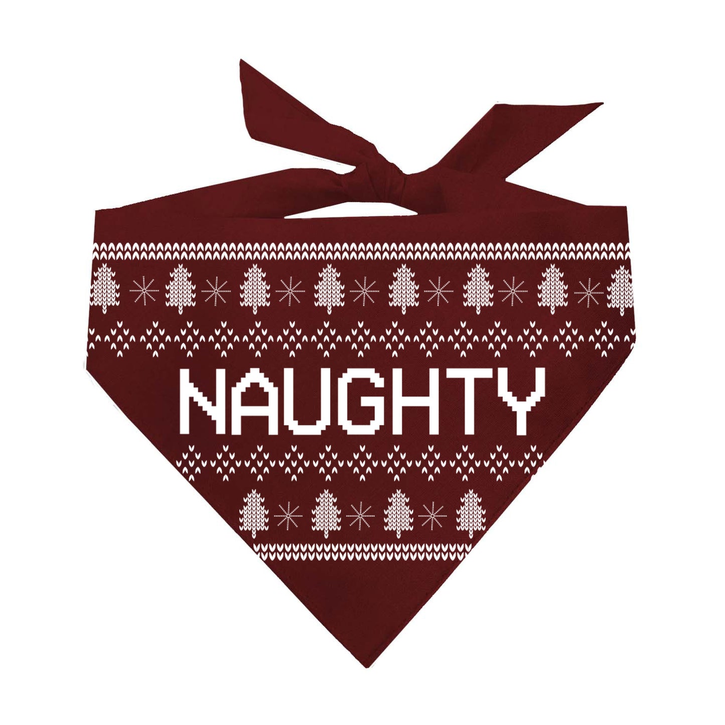 Naughty Ugly Sweater Dog Bandana