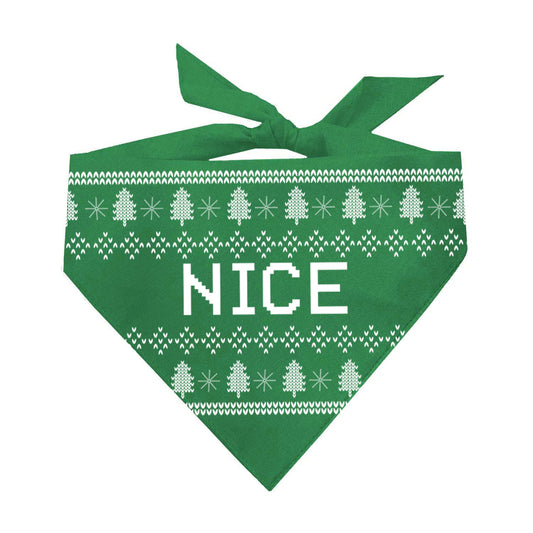 Nice Ugly Sweater Dog Bandana