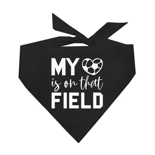 My Heart Is On The Field (Soccer) Triangle Dog Bandana