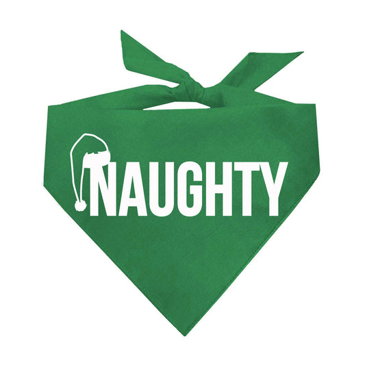 Naughty List Funny Christmas Dog Bandana