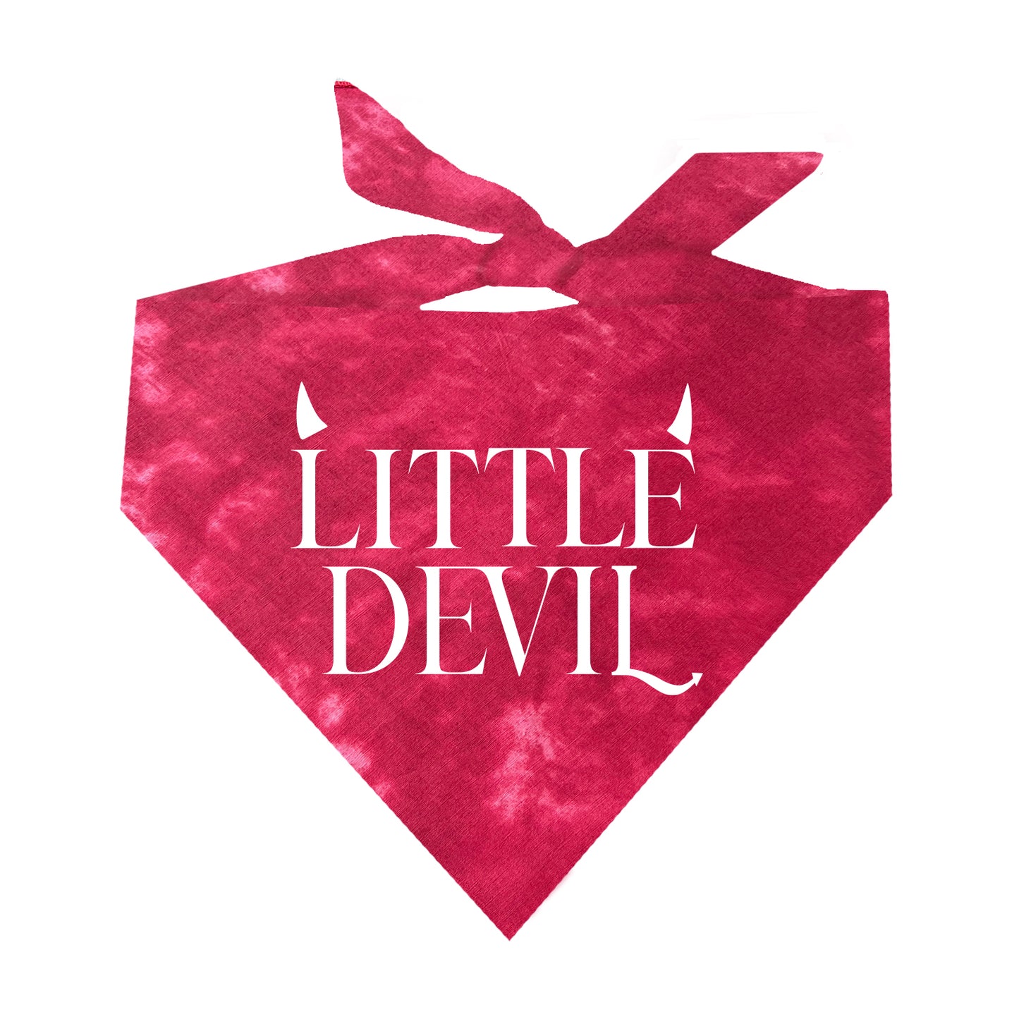 Little Devil Scrunch Tie Dye Pattern Triangle Dog Bandana