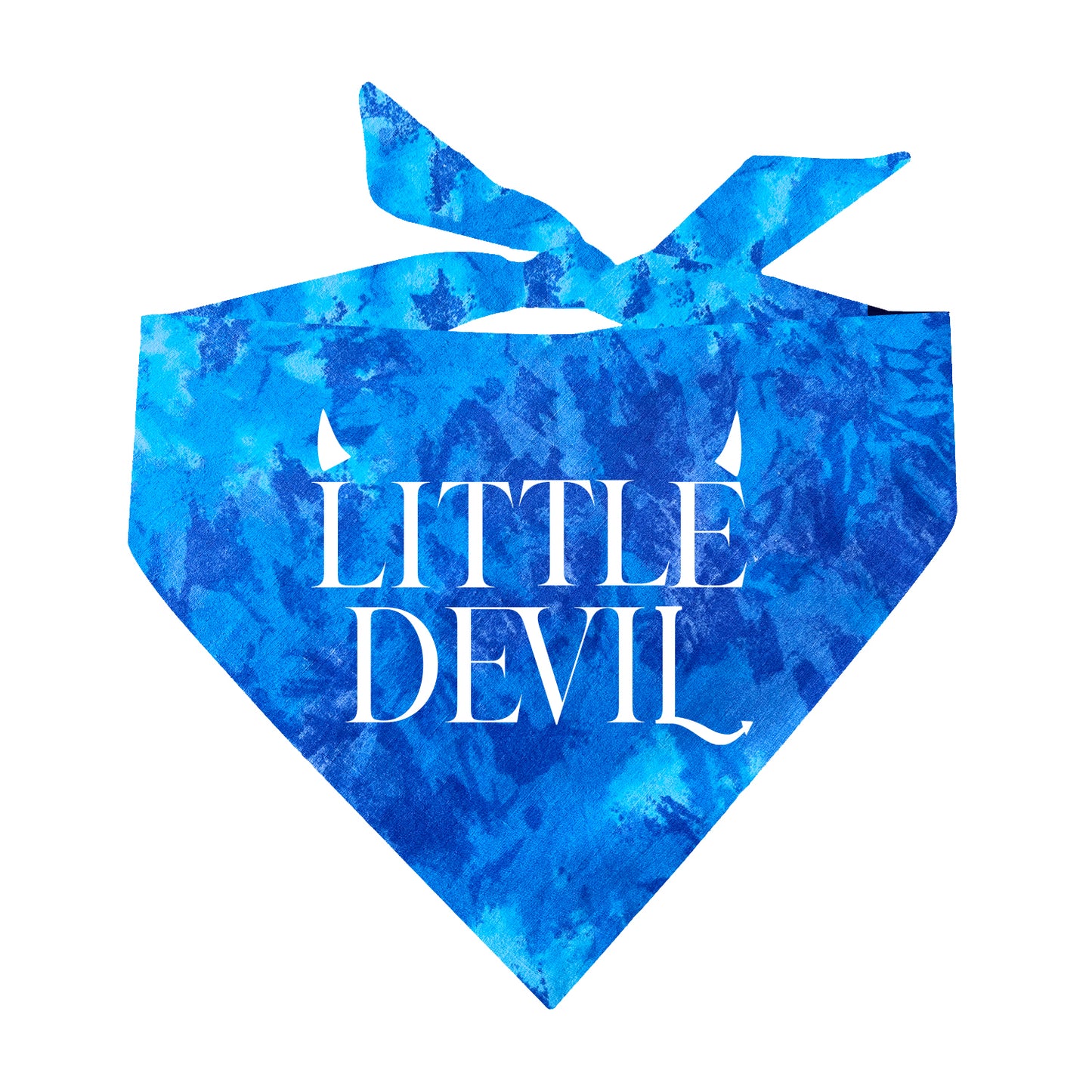 Little Devil Scrunch Tie Dye Pattern Triangle Dog Bandana