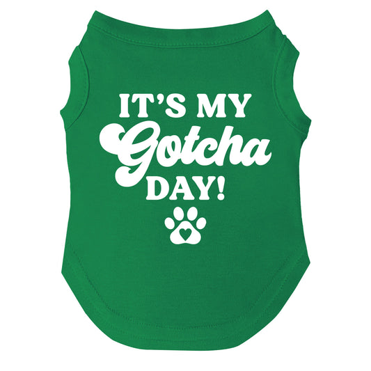 It’s My Gotcha Day | Heart Paw Dog Tee | Adoption Celebration Pet Apparel