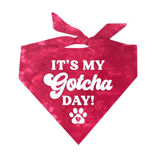 It’s My Gotcha Day – Dog Bandana | Adoption Anniversary Accessory | Soft Cotton Triangle | Perfect for Rescue Dogs