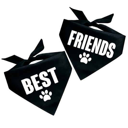 Best Friends Triangle Dog Bandana (2 Bandanas)