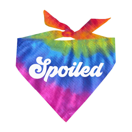 Spoiled Tie Dye Swirl Triangle Dog Bandana