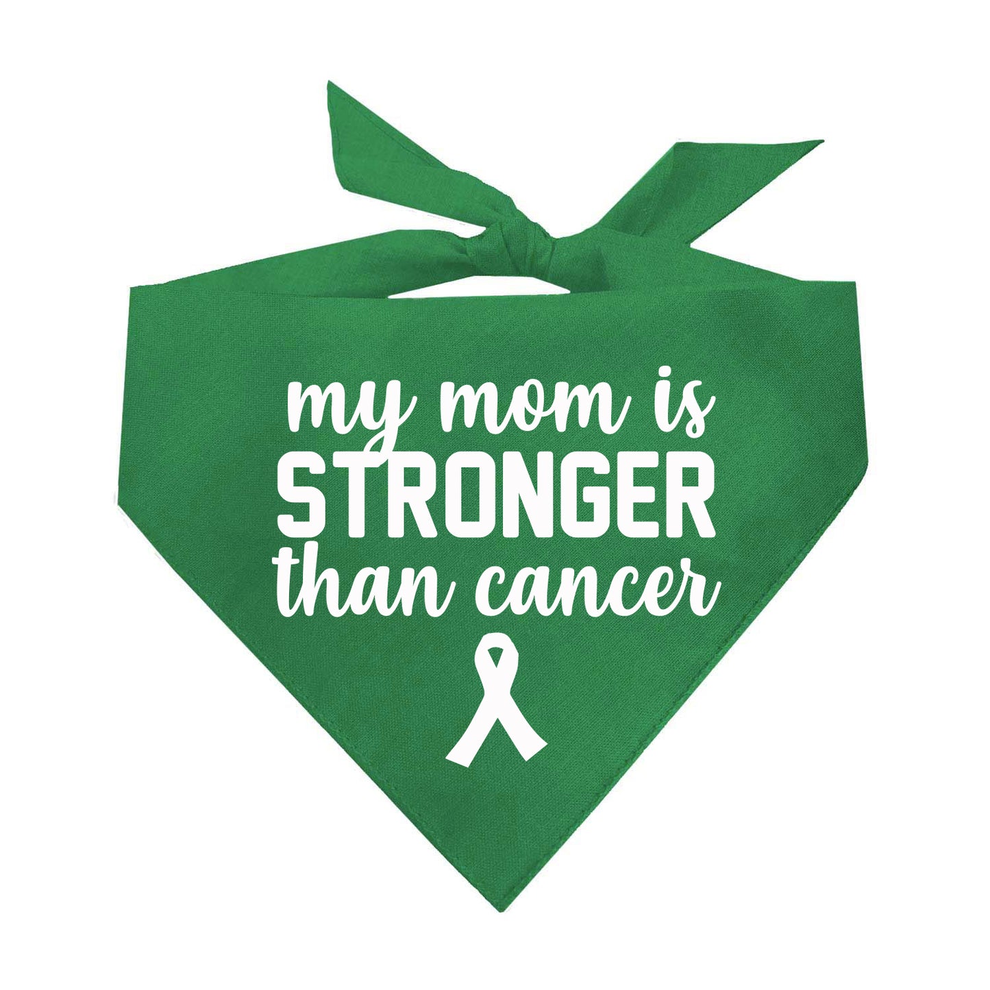 My Mom Is Stronger Than Cancer Triangle Dog Bandana