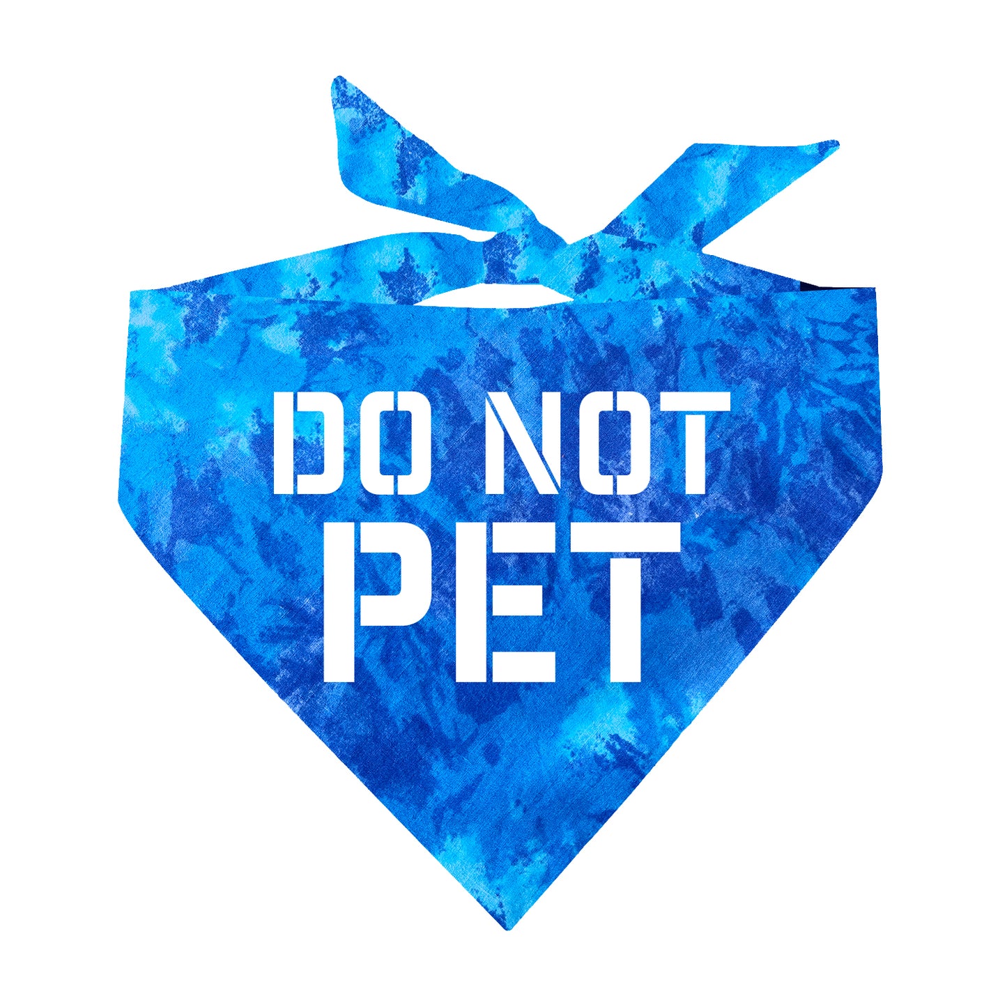 Do Not Pet Scrunch Tie Dye Pattern Triangle Dog Bandana
