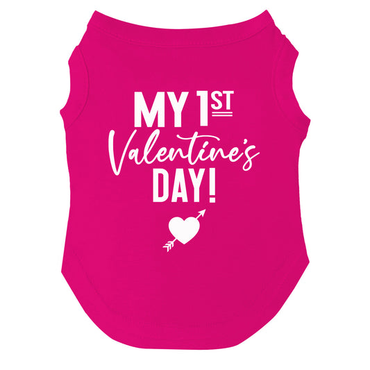 My First Valentine's Day Valentine's Day Dog Tee