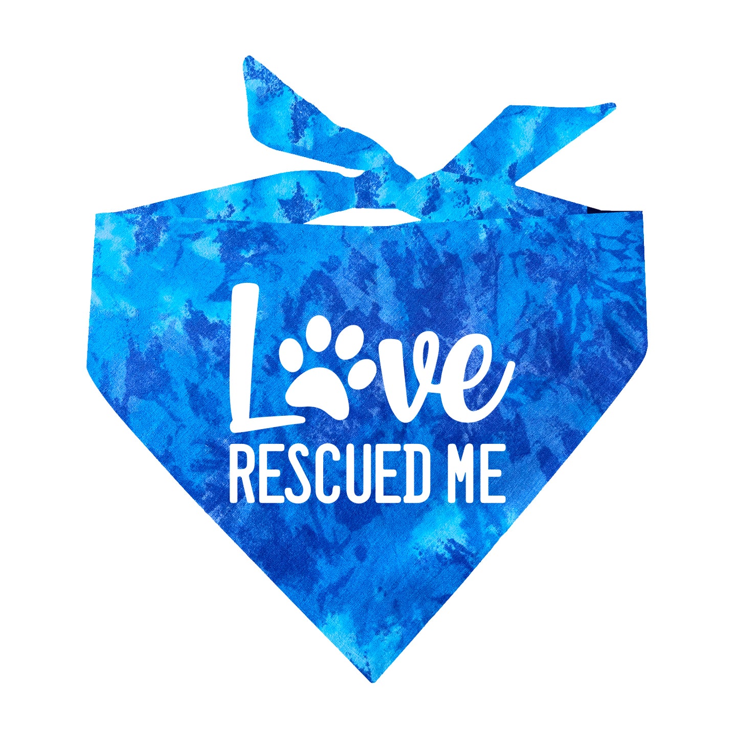 Love Rescued Me! β Dog Bandana | Heartfelt Rescue Accessory | Soft Cotton Triangle | Perfect for Adopted Dogs