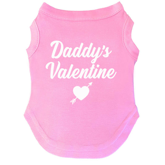 Daddy's Valentine Valentine's Day Dog Tee