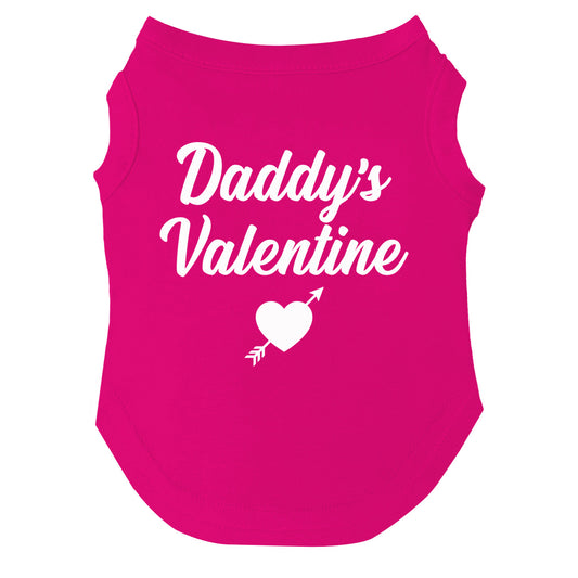 Daddy's Valentine Valentine's Day Dog Tee