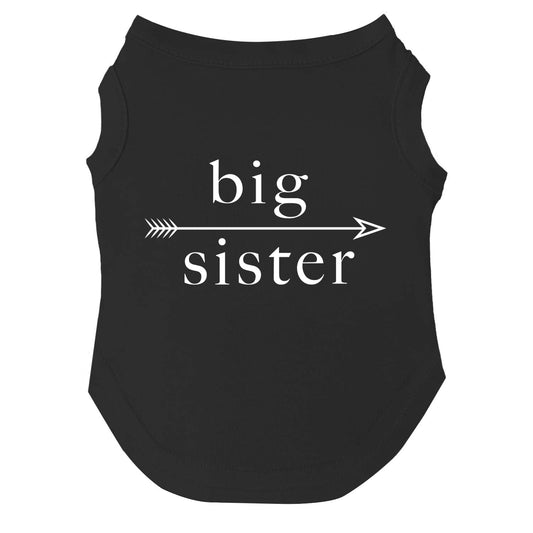 Big Sister Arrow Dog Tee | Soft Cotton Blend | Made in USA | Cute & Funny Pet Apparel