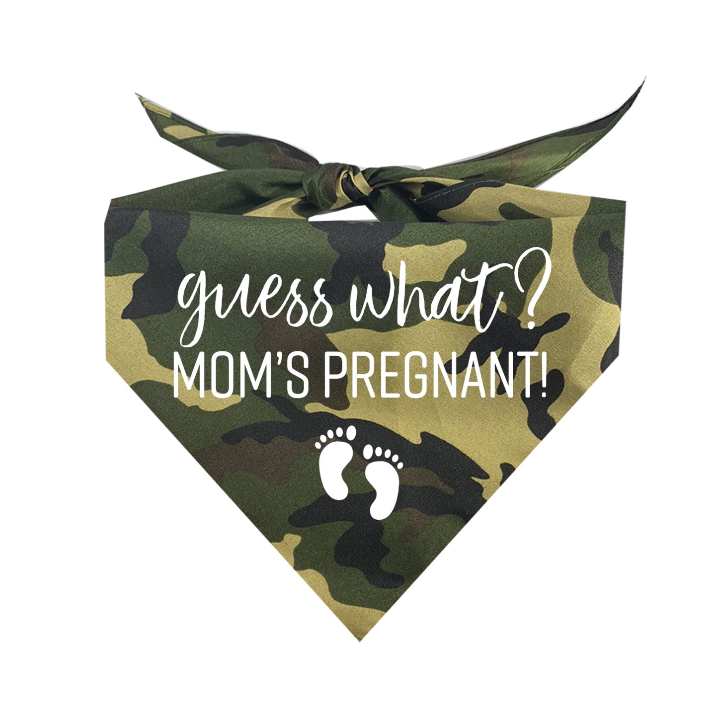 Guess What? Mom’s Pregnant Triangle Dog Bandana