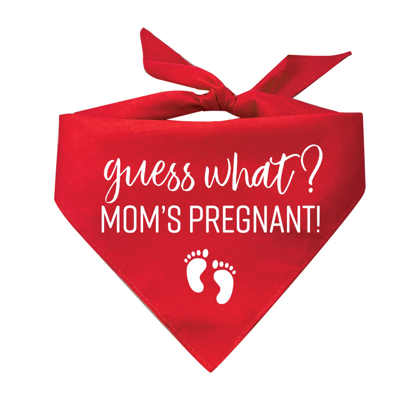Guess What? Mom’s Pregnant Triangle Dog Bandana
