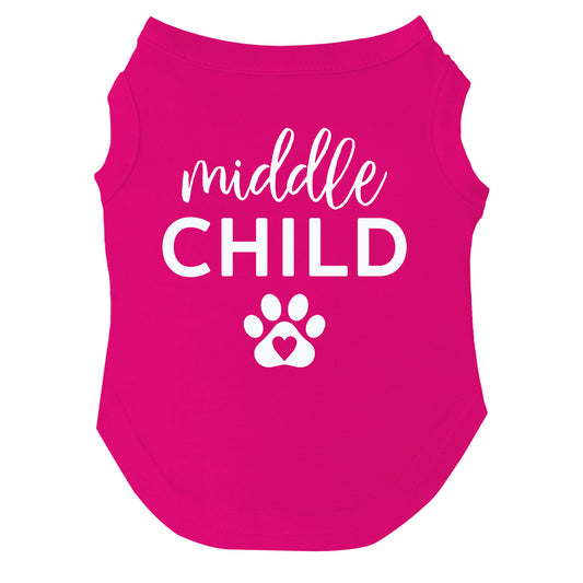 Middle Child Heart Paw Dog Tee