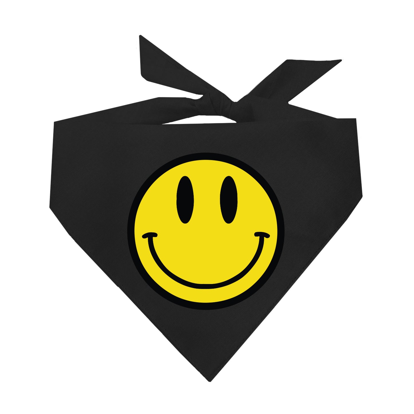 Plain Smile Face Triangle Dog Bandana