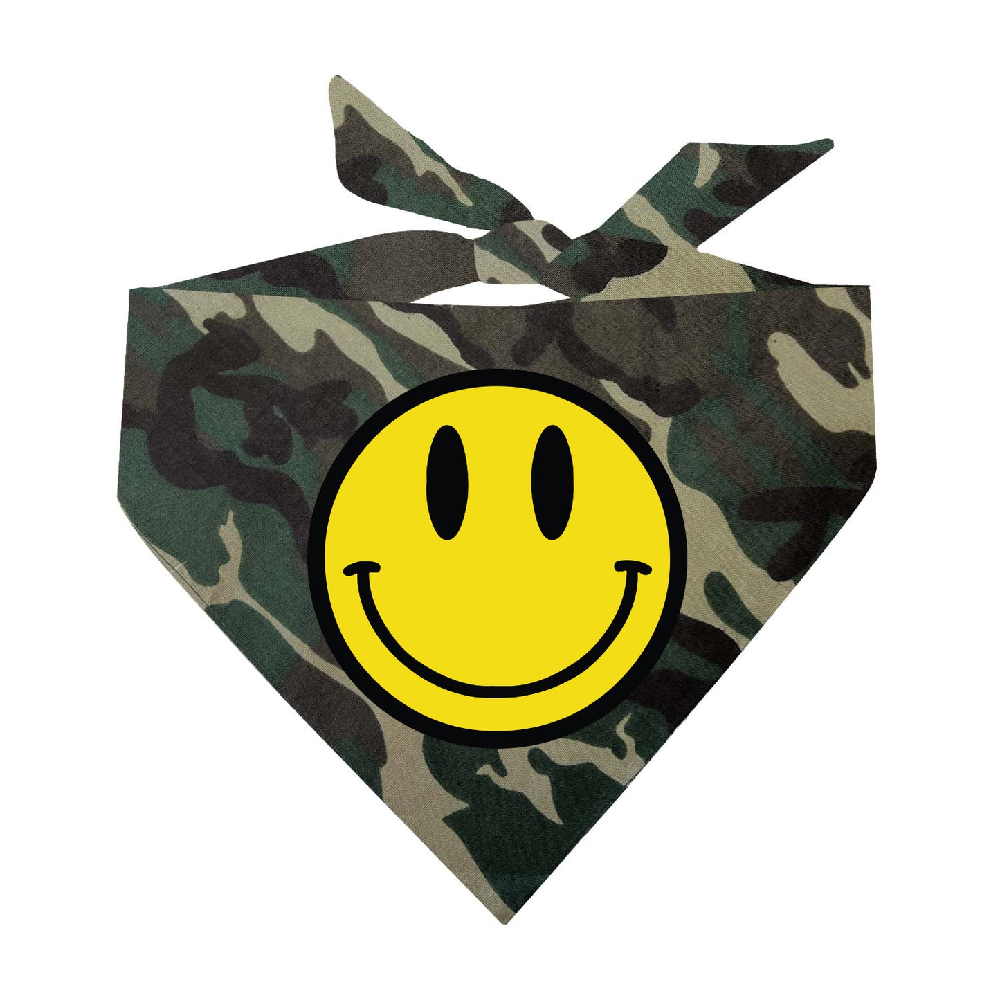 Plain Smile Face Triangle Dog Bandana