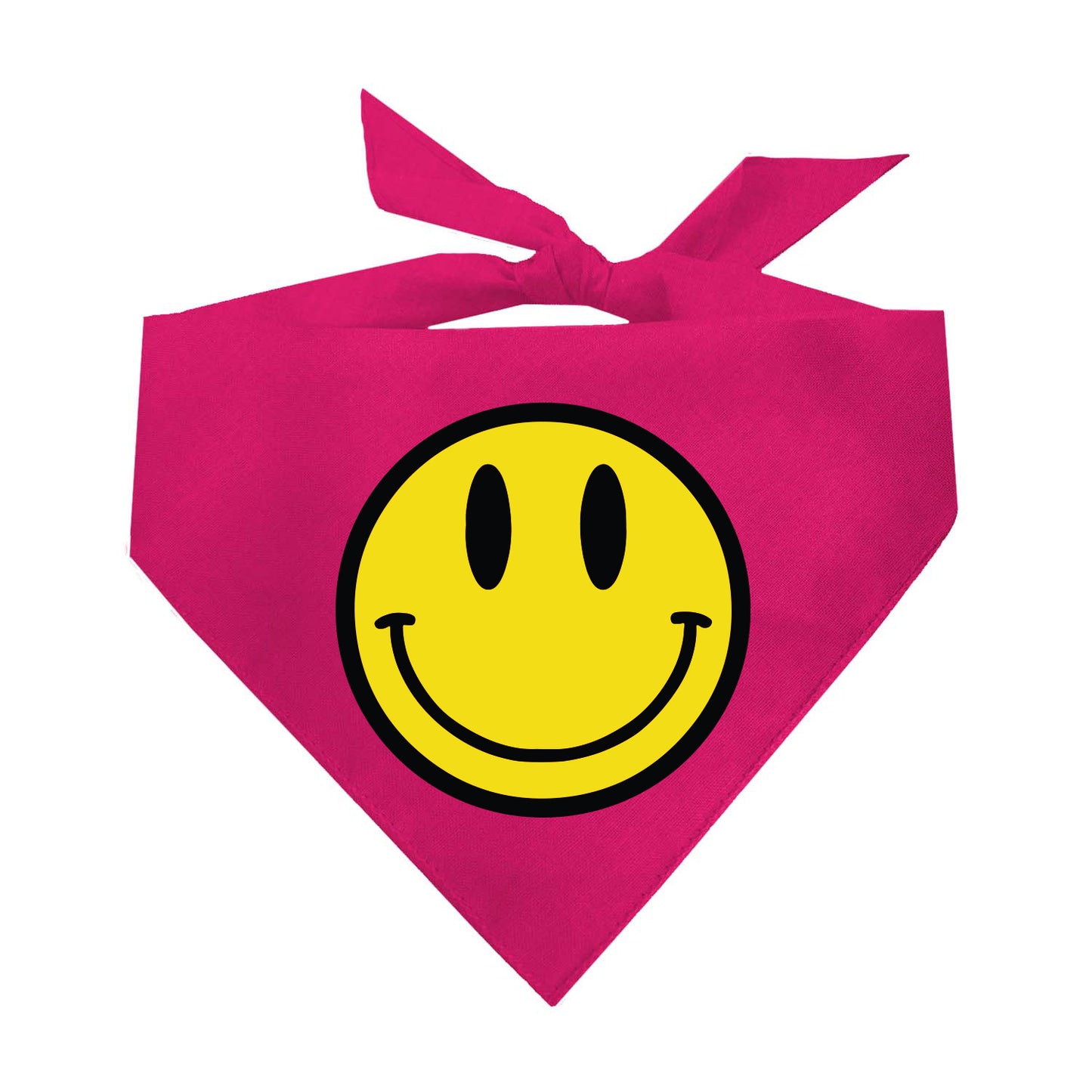 Plain Smile Face Triangle Dog Bandana