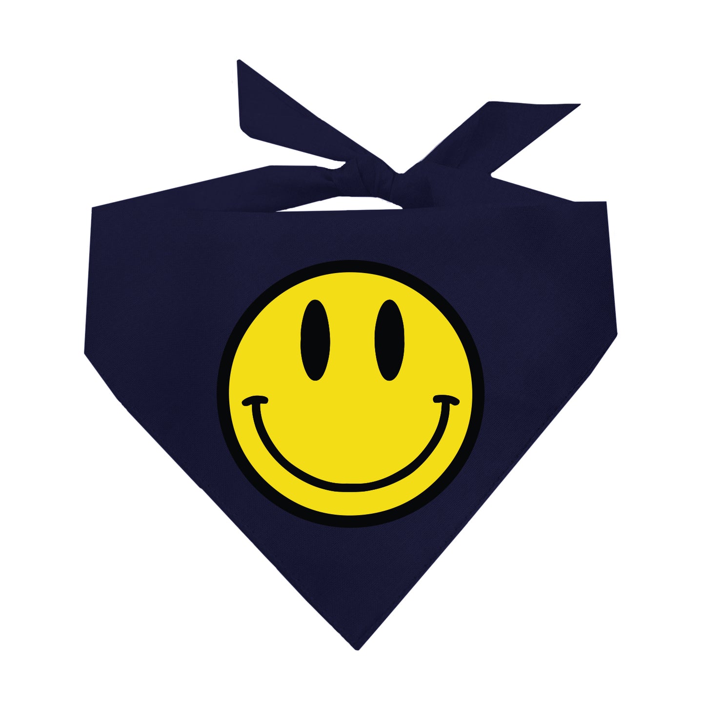 Plain Smile Face Triangle Dog Bandana