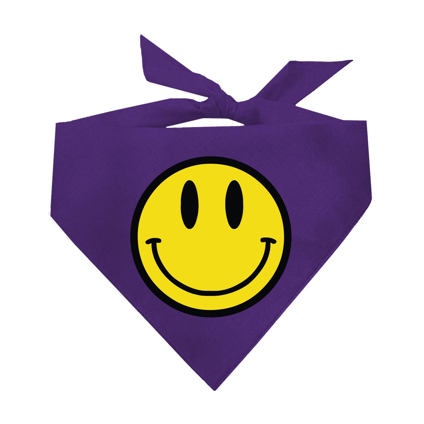 Plain Smile Face Triangle Dog Bandana