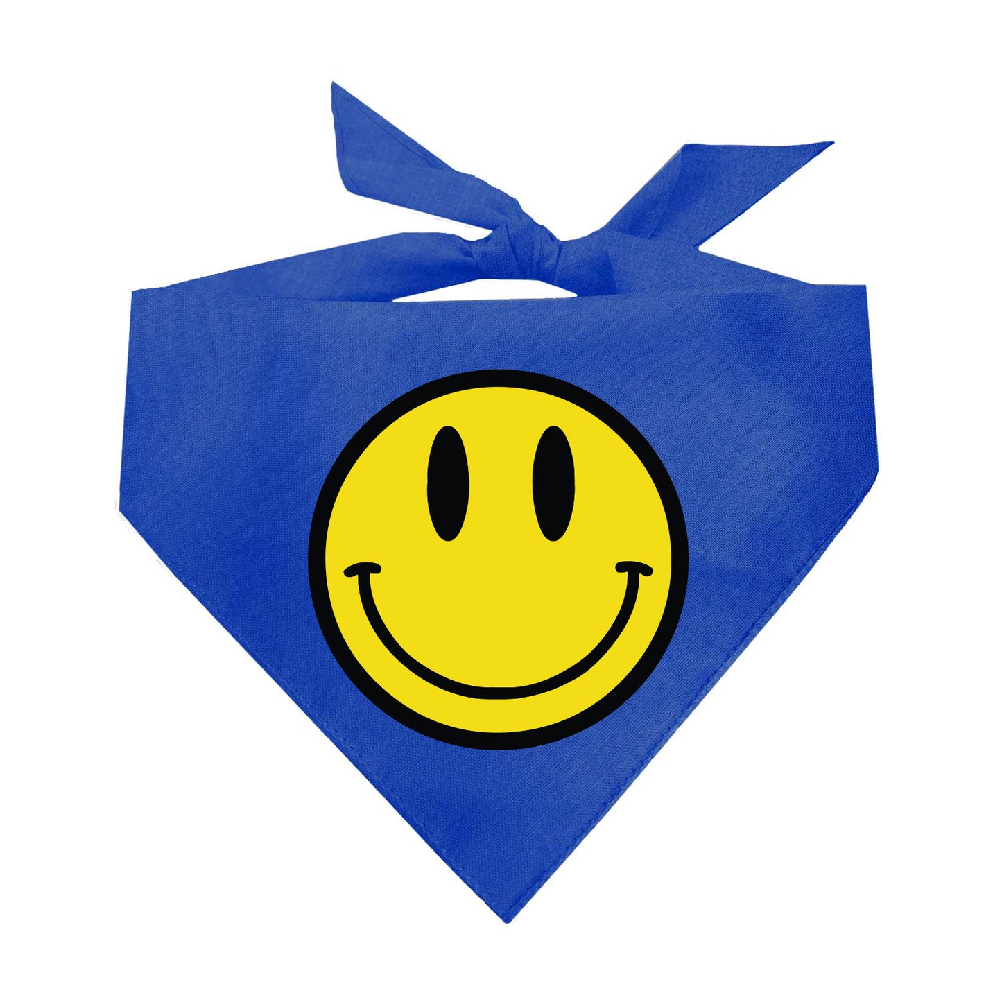 Plain Smile Face Triangle Dog Bandana