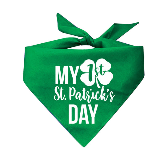 My First St. Patricks Day Triangle Dog Bandana