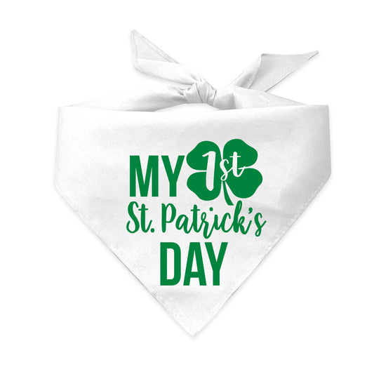 My First St. Patricks Day Triangle Dog Bandana