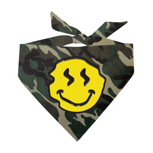 Trippy Smile Triangle Dog Bandana