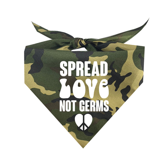 Spread Love Not Germs Triangle Dog Bandana