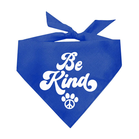 Be Kind Peace Paw Triangle Dog Bandana