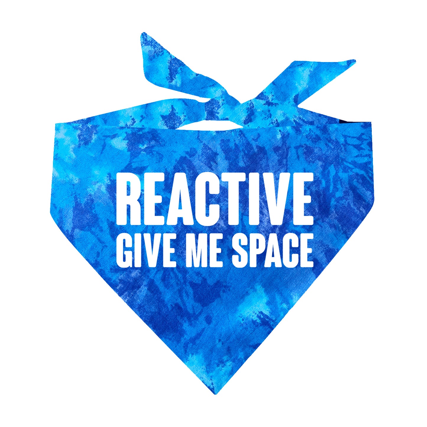 Reactive Give Me Space Scrunch Tie Dye Pattern Triangle Dog Bandana