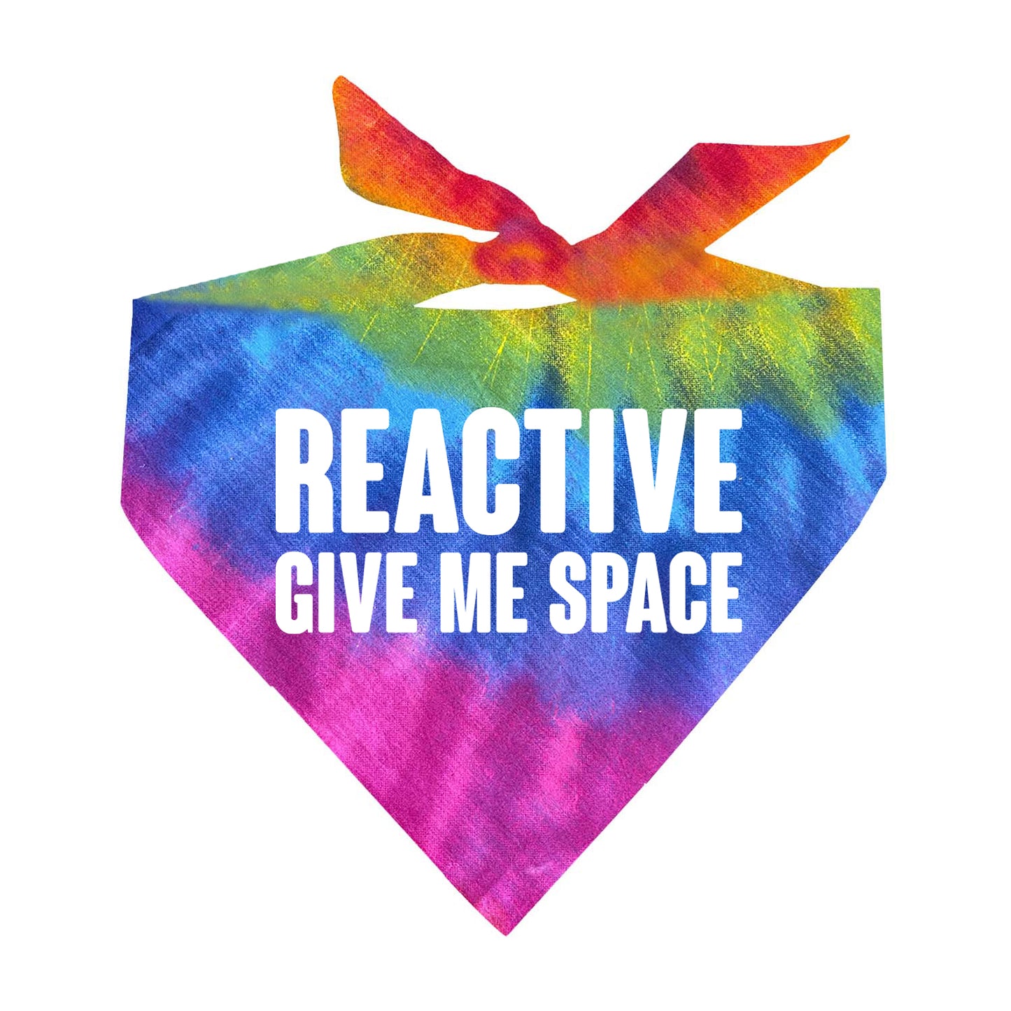 Reactive Give Me Space Tie Dye Swirl Triangle Dog Bandana
